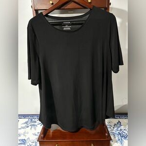 Chico's Classic Black Short Sleeve Top Women’s 2/Large
